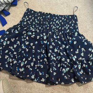 patterned aqua miniskirt